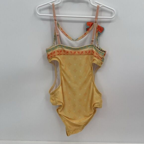 Disney Store Moana Swimsuit One Piece Cutout sides approximately size 6/6x - Picture 3 of 11